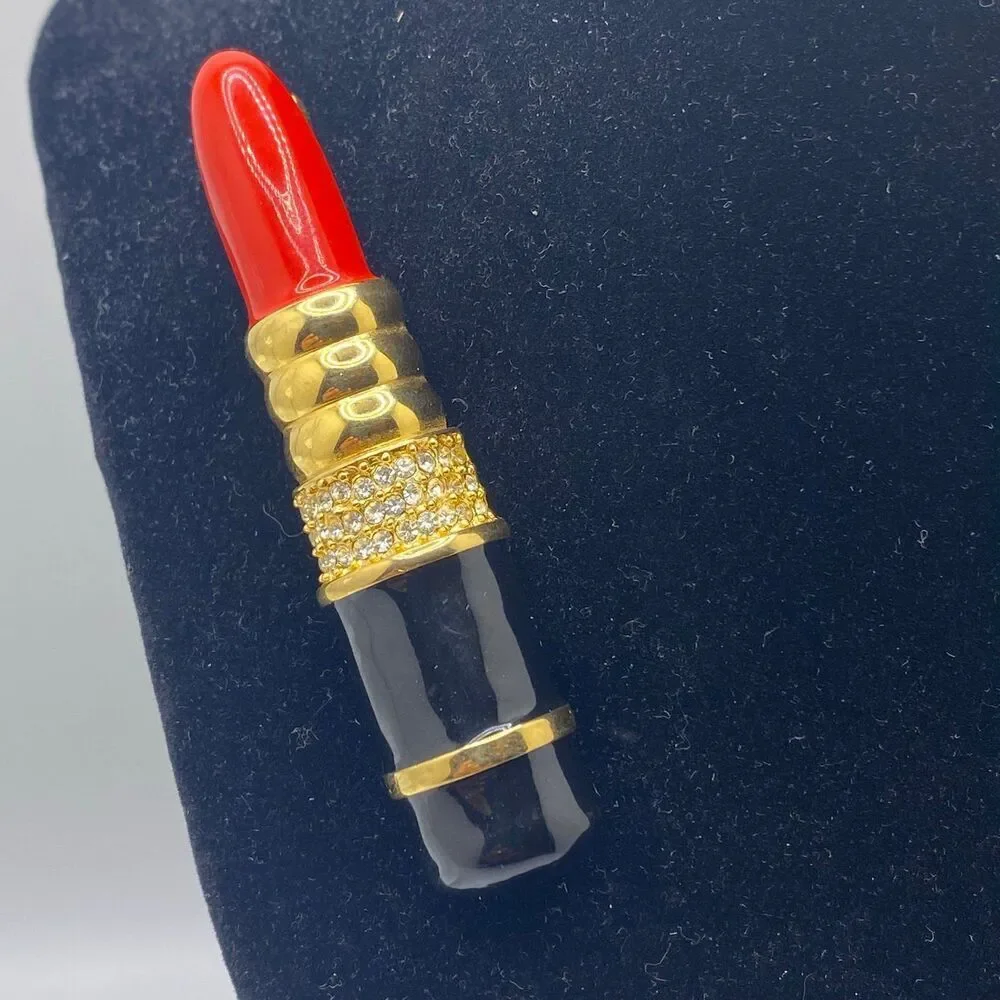 Vintage Signed KJL Kenneth Lane
Famous Lipstick Brooch - Picture 2 of 7